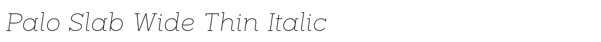 Palo Slab Wide Thin Italic image